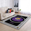 LSU Tigers Rug - Area Perfect for Living Room Decor Black and Purple