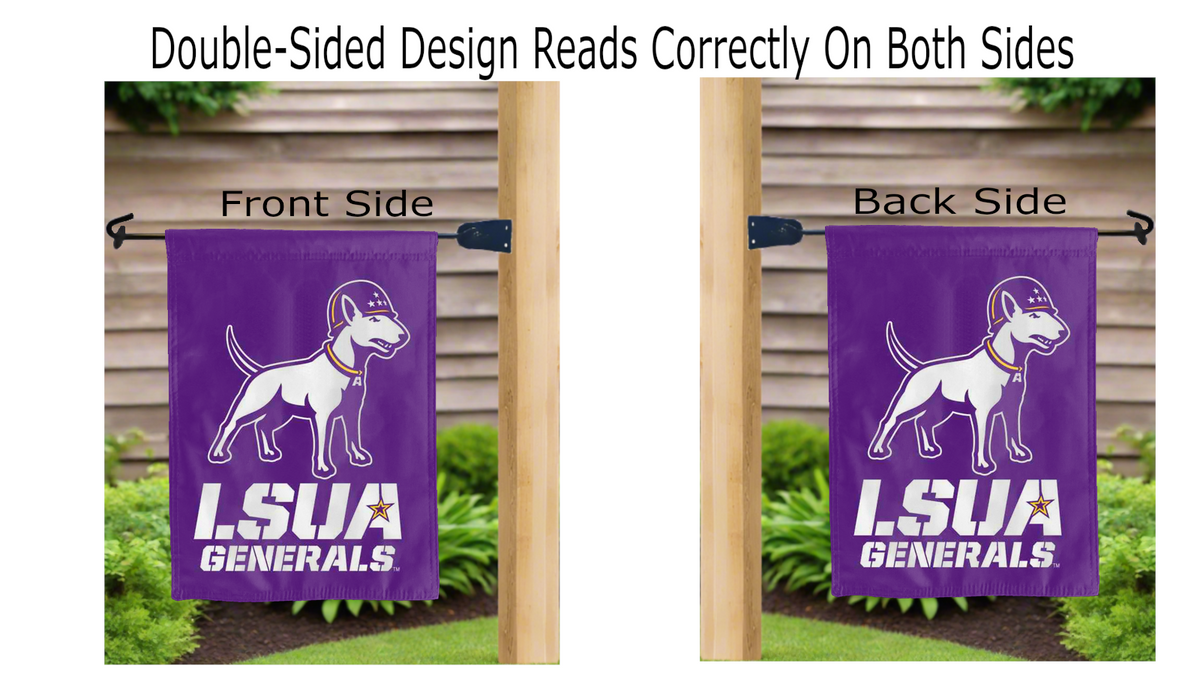 LSU Alexandria - Generals Double Sided Garden Flag