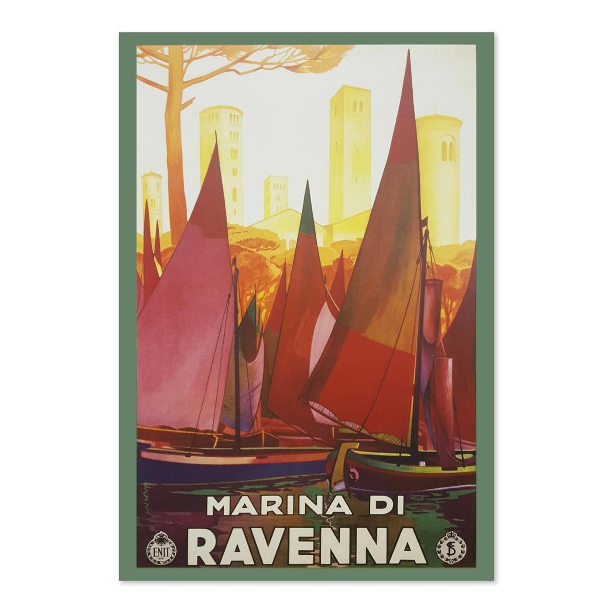 Marina di Ravenna ‚Äî Vintage 1930s Travel Poster | Italy Wall Art