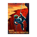 Mars Explorers Wanted Poster ‚Äî Retro NASA Recruitment Print | Space Wall Art