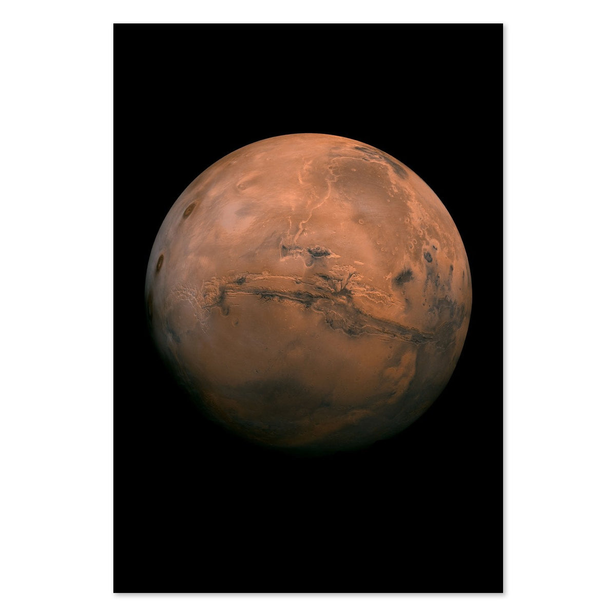 Mars Valles Marineris Poster ‚Äî NASA Red Planet Photo Print | Space Wall Art