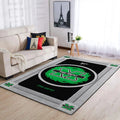 Modern Living Room Rug with Herd Logo Design Bla...
