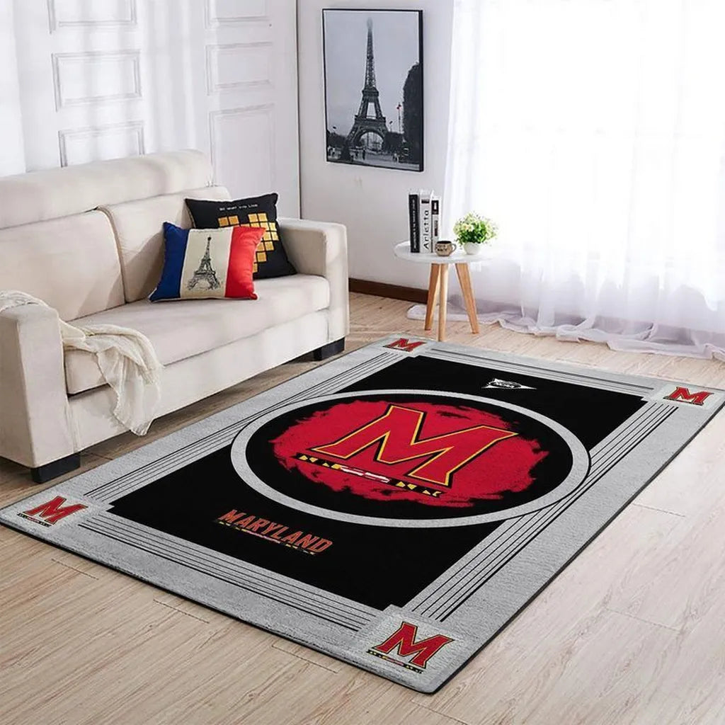 Maryland Area Rug Perfect for Living Room Bedroom Decor Black and Red