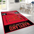Maryland Modern Area Rug for Home and Office Use Black and Red
