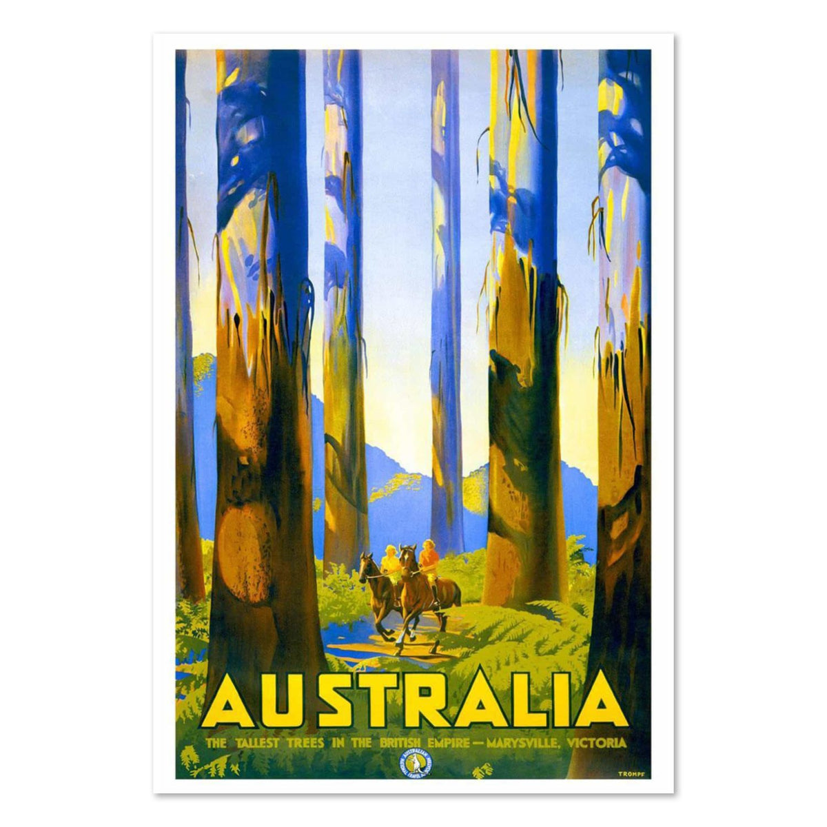 Marysville ‚Äî Australia‚Äôs Tallest Trees ‚Äî Vintage 1930s Travel Poster | Australia Wall Art