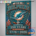Miami Dolphins NFL 250 Years of Freedom 1776-2026 Flag