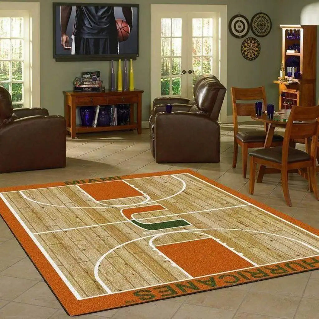 Basketball Court Rug Perfect for Sports Themed R...