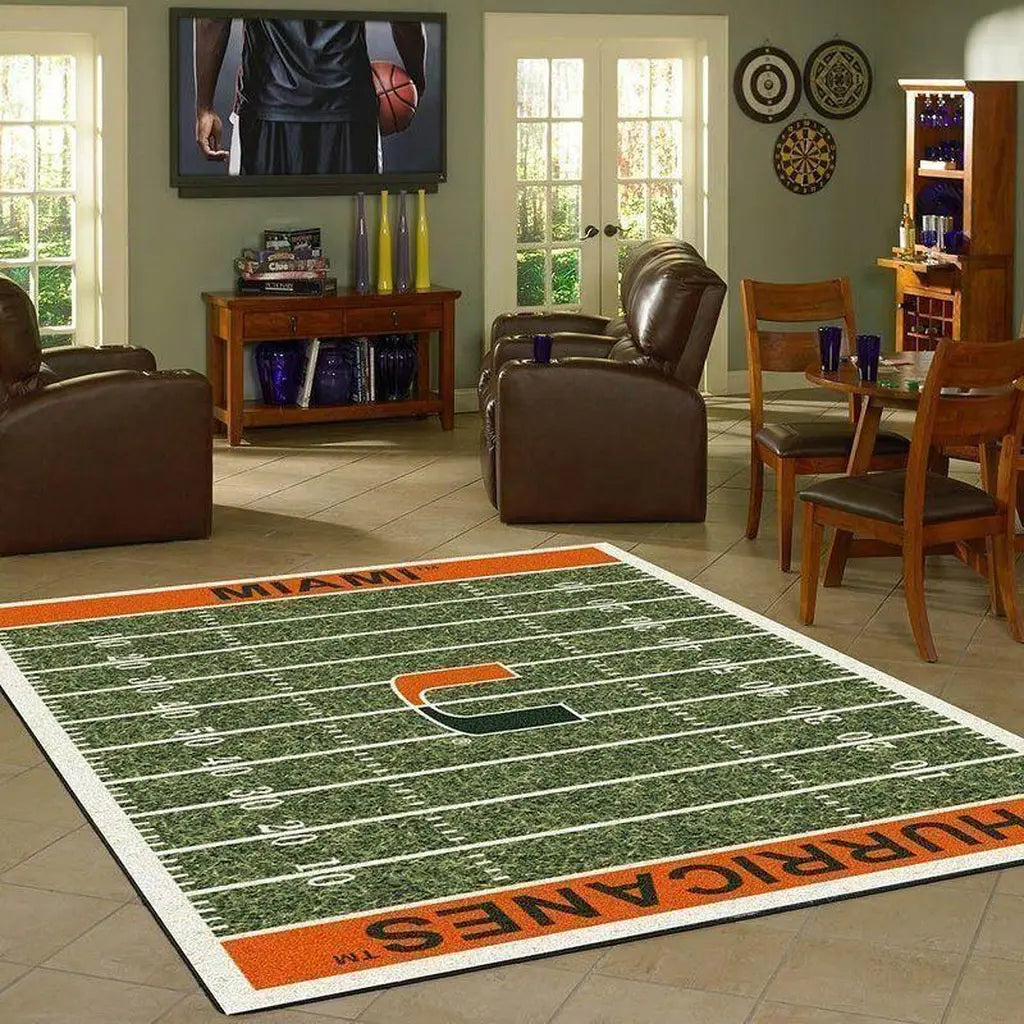 Miami Hurricanes Rug Ð Football Field Home...
