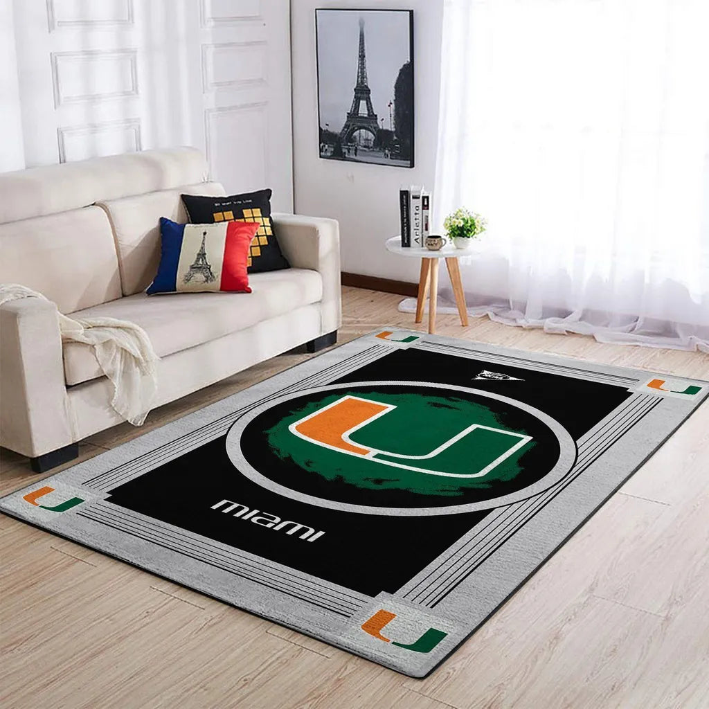 Miami University Logo Area Rug for Living Room D...