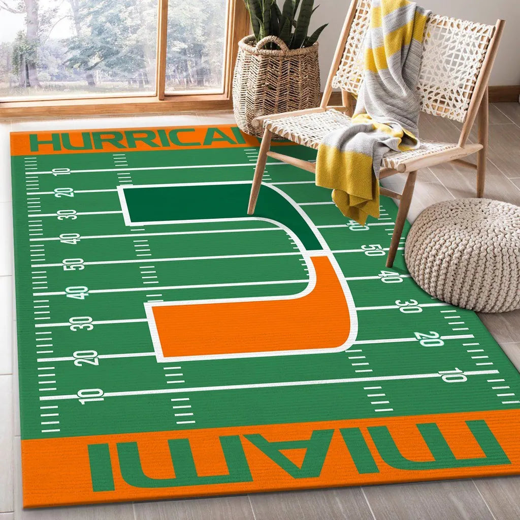 Miami Hurricanes Rug Ð Football Field Area...