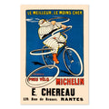 Michelin Pneu V√©lo ‚Äî E. Chereau Nantes Poster ‚Äî 1912 Vintage Bicycle Print | Cycling Wall Art