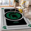 Michigan State Rug - Spartans Area Decorative Home Carpet Black and Green