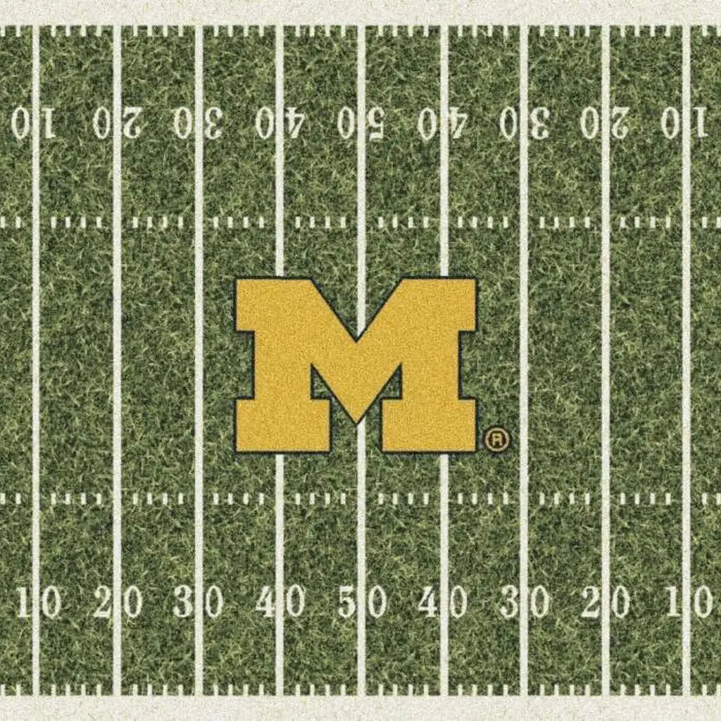 Michigan Football Field Rug Team Logo Home Decor...
