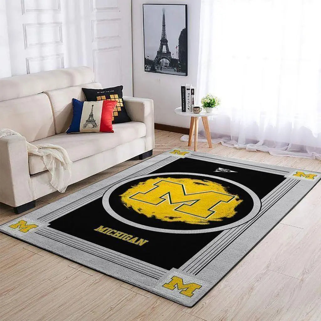 Michigan Logo Rug Living Room Floor Decor Carpet...