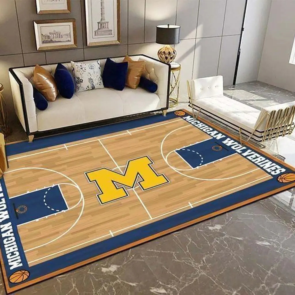 Michigan Wolverines Rug Ð Basketball Court...