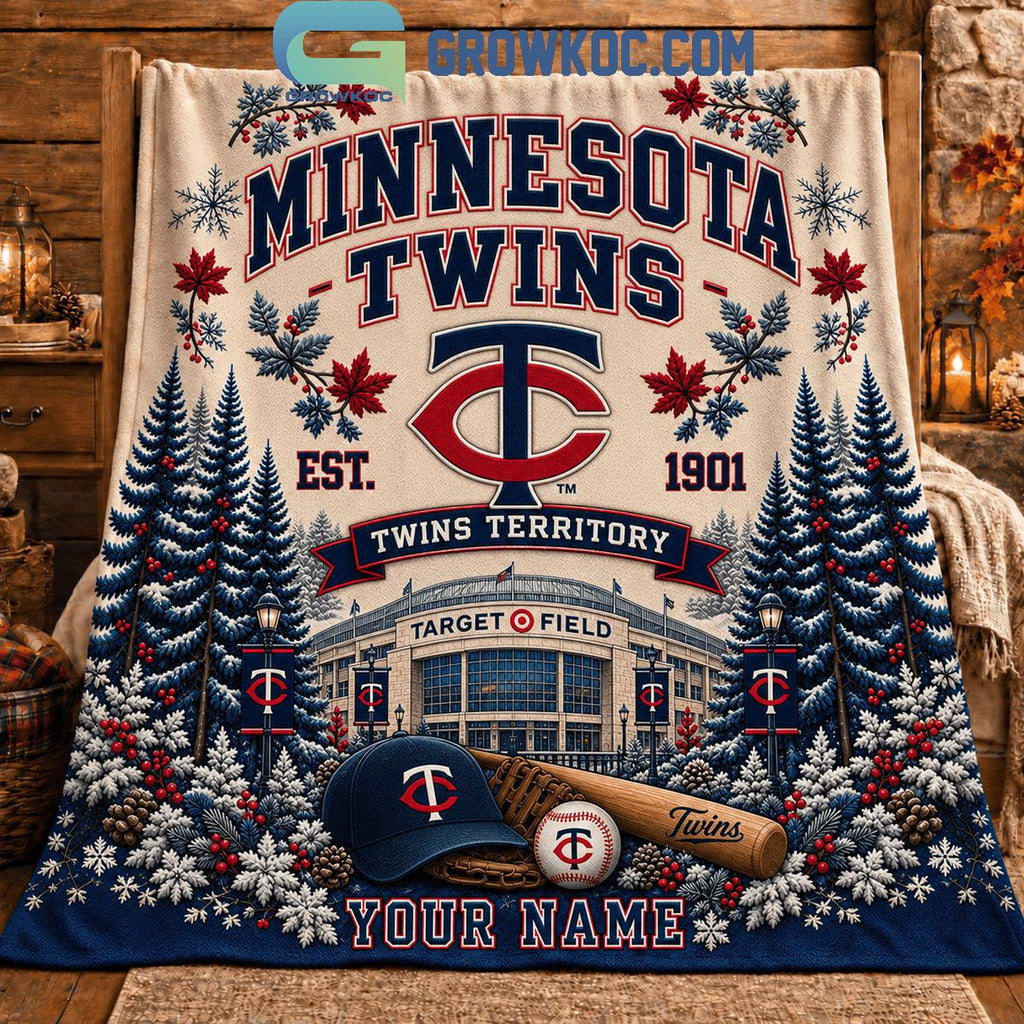 Minnesota Twins Territory Christmas Gift Blanket Quilt