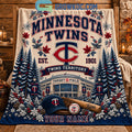 Minnesota Twins Territory Christmas Gift Blanket Quilt