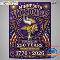 Minnesota Vikings NFL 250 Years of Freedom 1776-2026 Flag