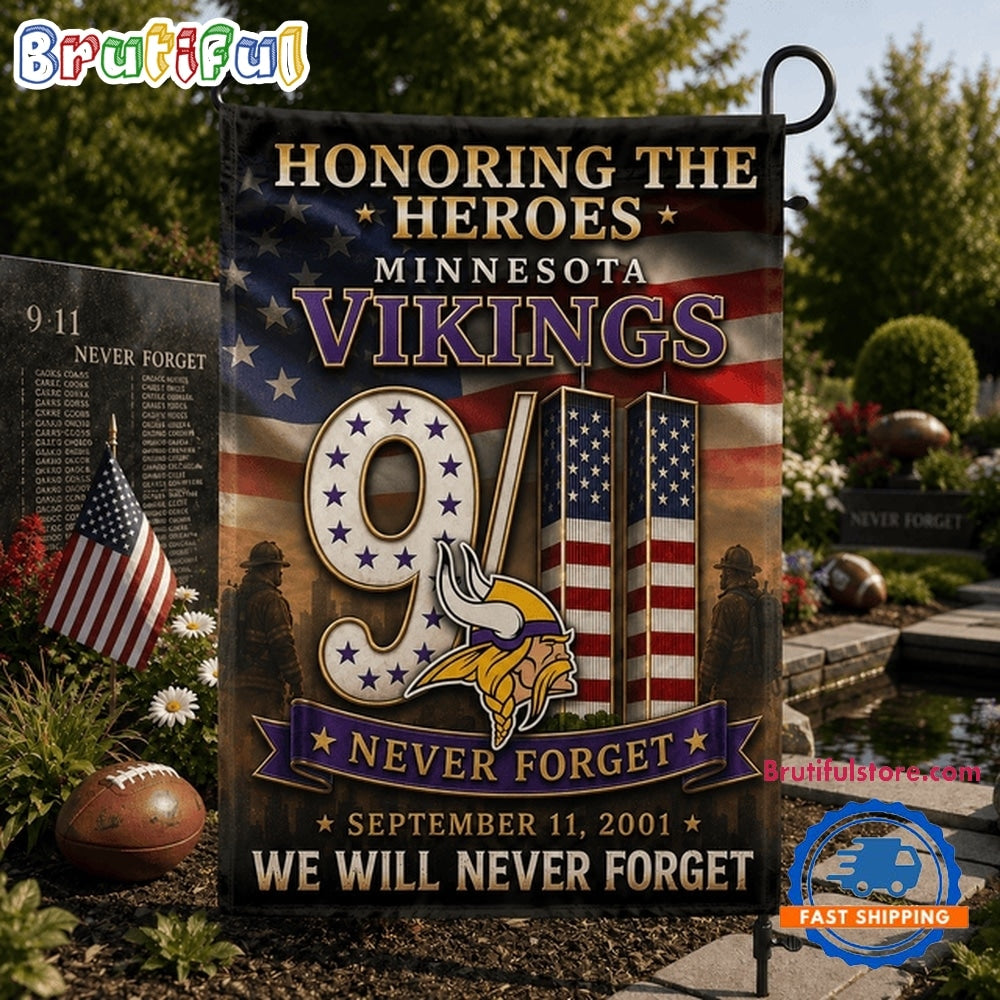Minnesota Vikings NFL We Will Never Forget 9 11 Flag