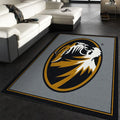 Modern Rug with Bold Tiger Design for Living Room Black and Gray