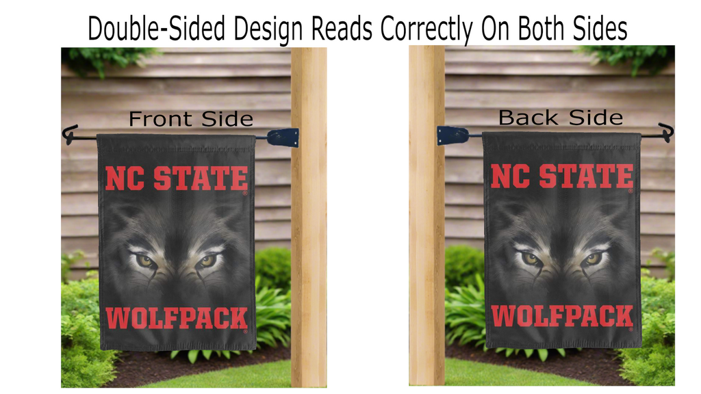NC State Wolfpack Eyes Double Sided Garden Flag