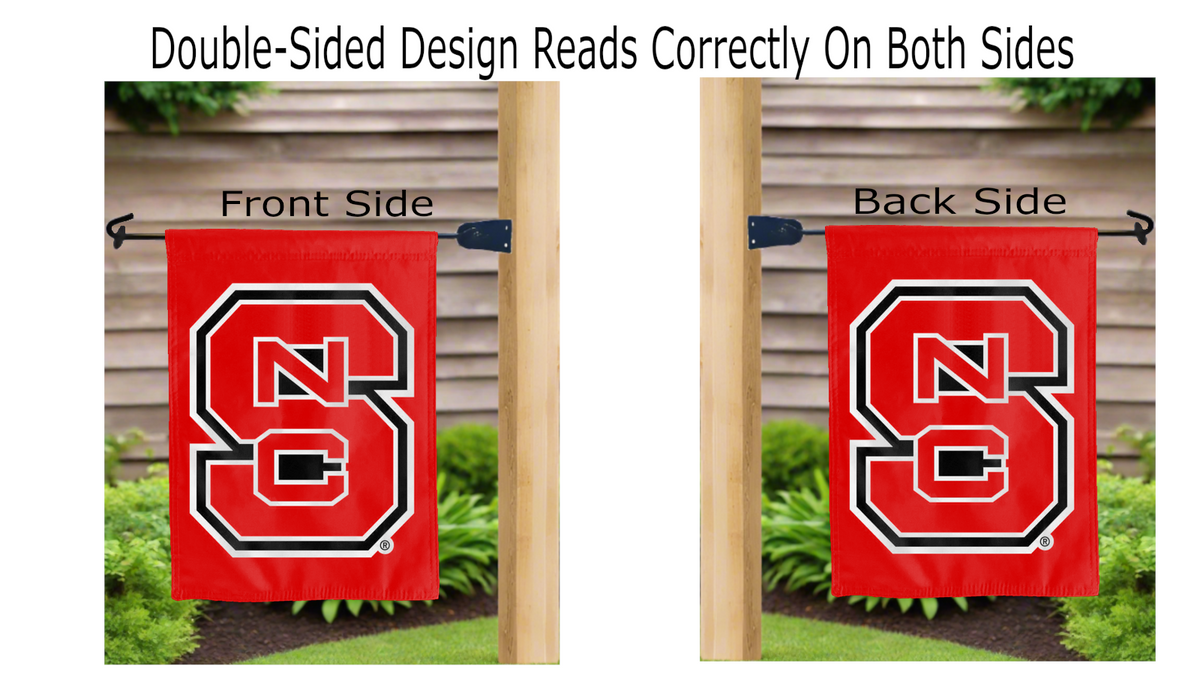 NC State Double Sided Garden Flag