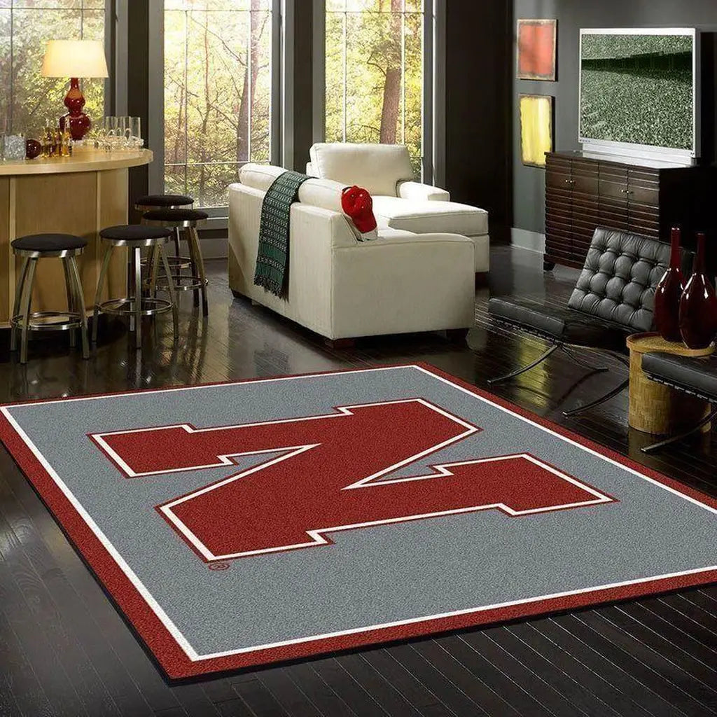 Bold Large Area Rug Number Design for Living Roo...