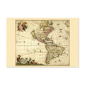 New and Accurate Map of America 1680 Poster ‚Äî Antique Americas Print | Vintage Map Wall Art