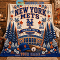 New York Mets Amazin' Mets City Field Christmas Gift Blanket Quilt