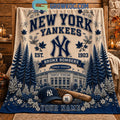 New York Yankees Bronx Bombers Christmas Gift Blanket Quilt
