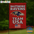 NFL Baltimore Ravens USA Team Independence Day Flag, Football Team 4th Of July Flags