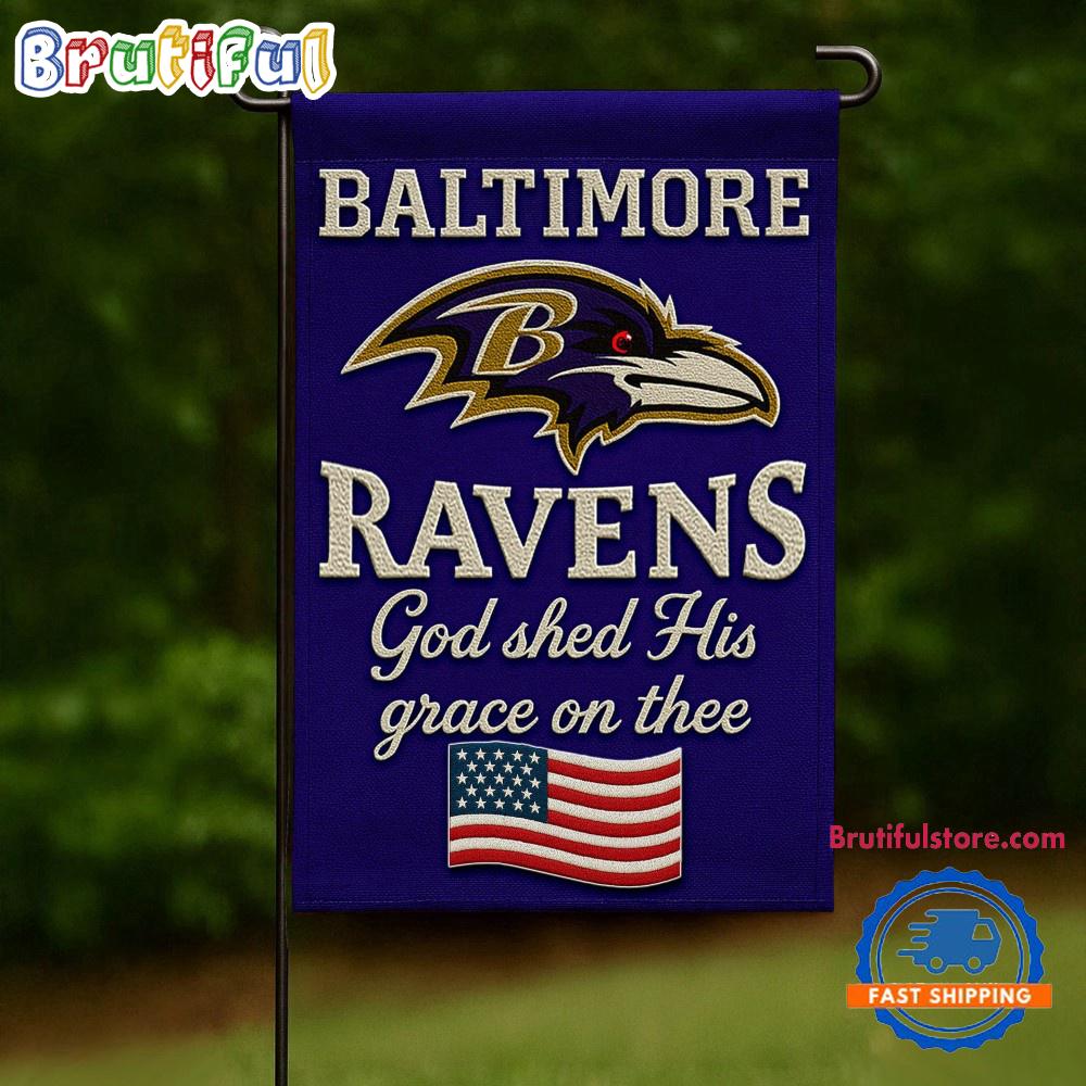 NFL Baltimore Ravens USA Team Independence Day Flag