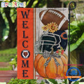 NFL Chicago Bears Flower Pumpkin Halloween Football Garden Flag