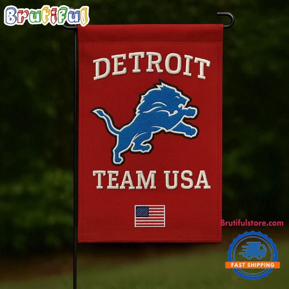 NFL Detroit Lions USA Team Independence Day Flag, Football Team 4th Of July Flags