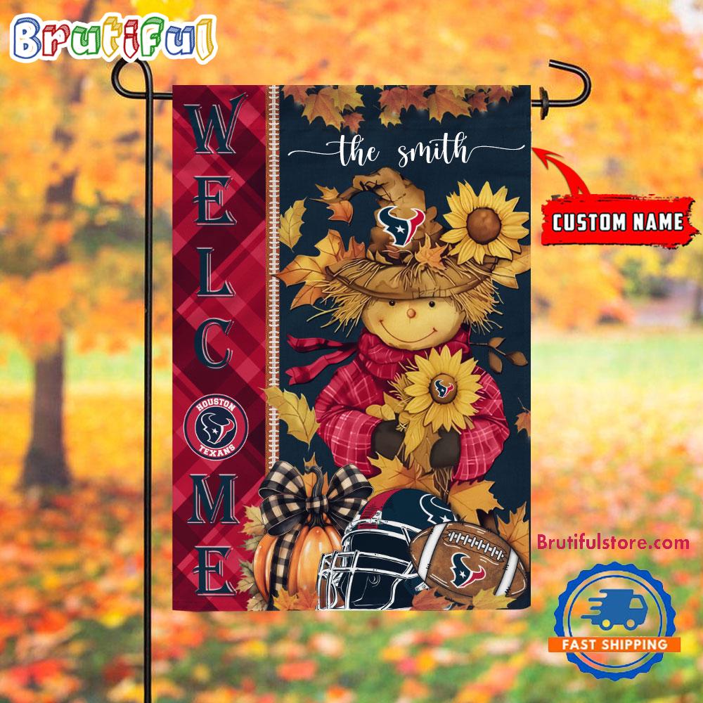 NFL Houston Texans Football Special Scarecrow Halloween Garden Flag