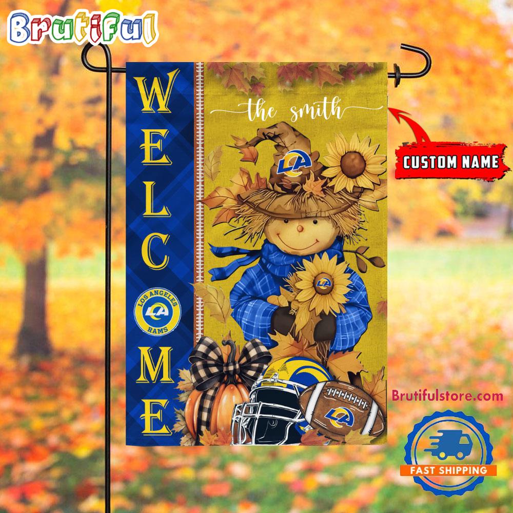NFL Los Angeles Rams Football Special Scarecrow Halloween Garden Flag