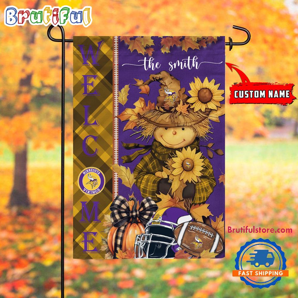 NFL Minnesota Vikings Football Special Scarecrow Halloween Garden Flag