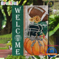 NFL New York Jets Flower Pumpkin Halloween Football Garden Flag