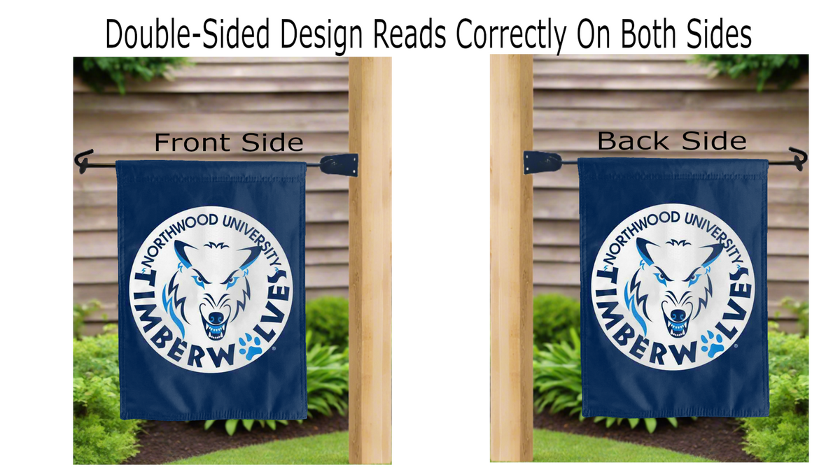 Northwood University - Timberwolves Double Sided Garden Flag