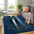 Modern Large Rug for Living Room Floor Decor Blu...
