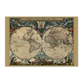 Nova Terrarum Orbis 1664 Poster ‚Äî Double-Hemisphere World Map Print | Vintage Map Wall Art