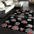 Ohio State Buckeyes Rug - Football for Fans Black and Red