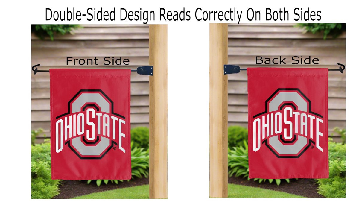 13x18 Ohio State University Garden Flag