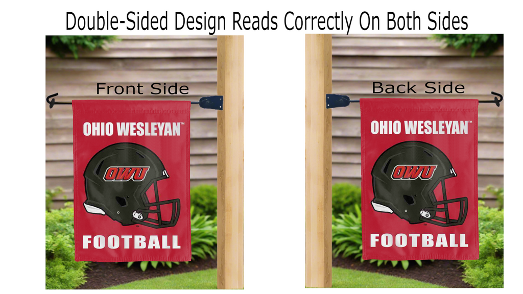 Ohio Wesleyan Football Garden Flag