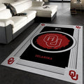 Oklahoma Sooners Rug - Area Perfect for Game Room Black and Red