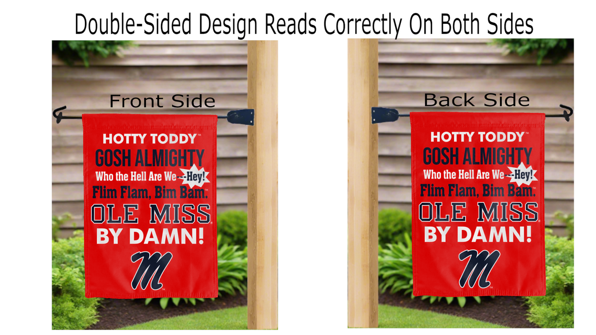 Mississippi - Ole Miss Chant Double Sided Garden Flag