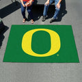 Large Outdoor Rug Featuring Bold Letter O Design...