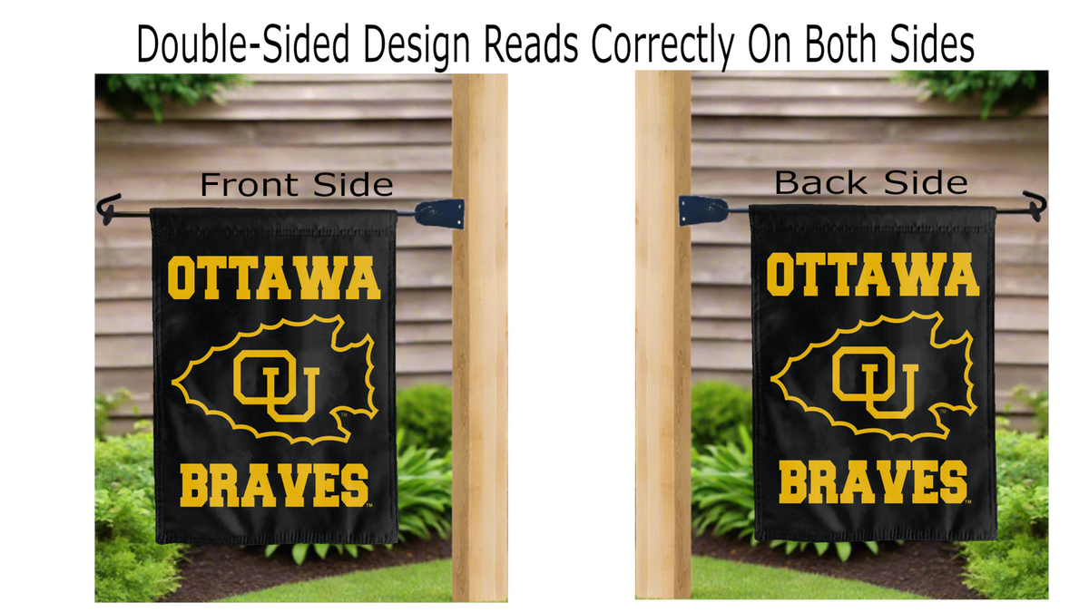 Ottawa University - Braves Double Sided Garden Flag