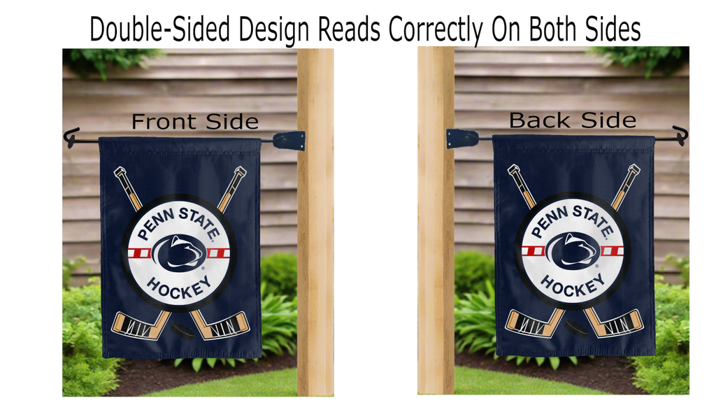 Penn State Hockey Double Sided Garden Flag