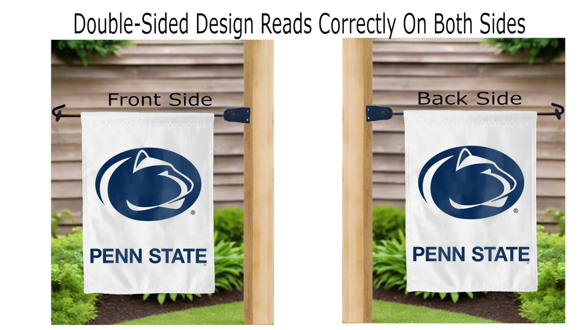 Penn State - Nittany Lions White Double Sided Garden Flag